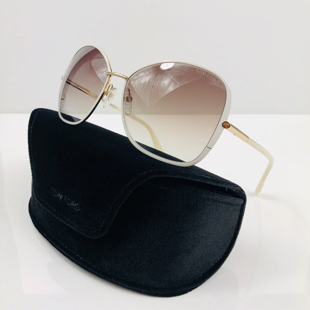 New TOM FORD Gradient White Butterfly Sunglasses - Picture 2 of 8